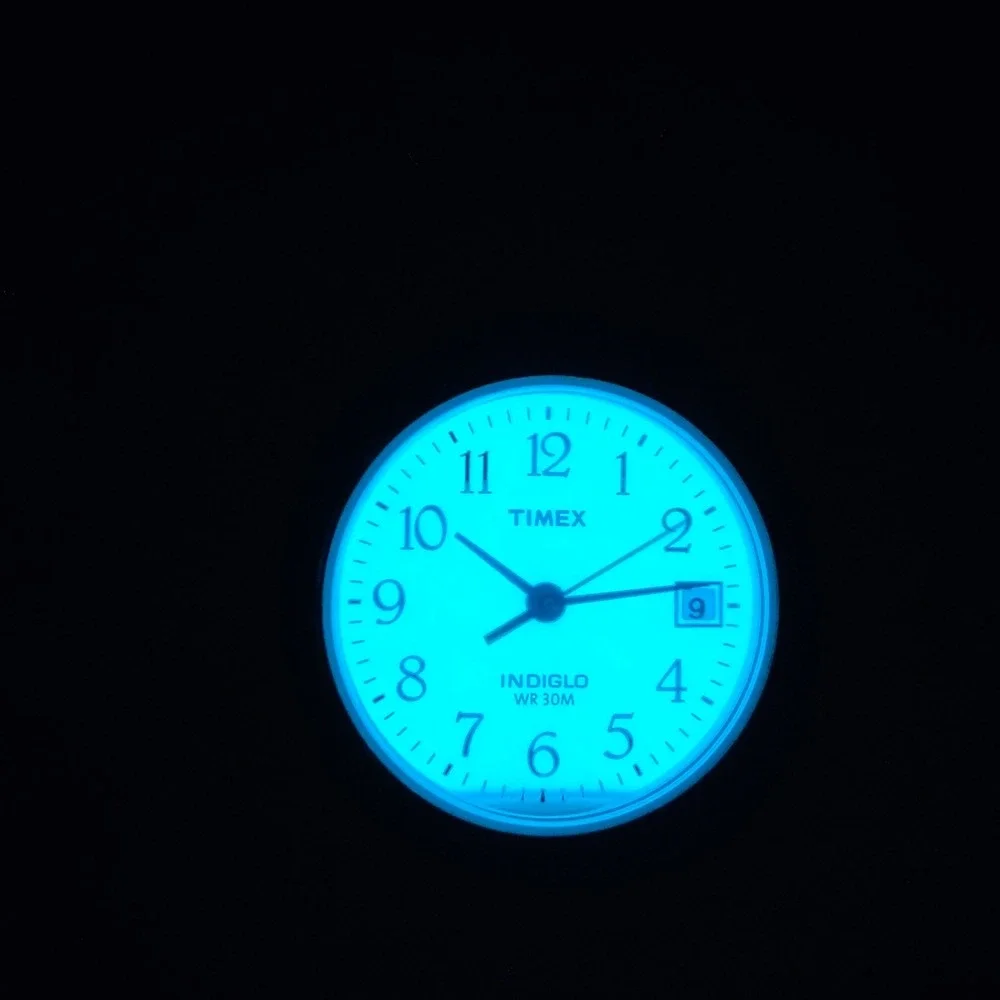 Vintage 1997 Timex Easy Reader INDIGLO Date 25mm Women's Quartz Watch New Strap